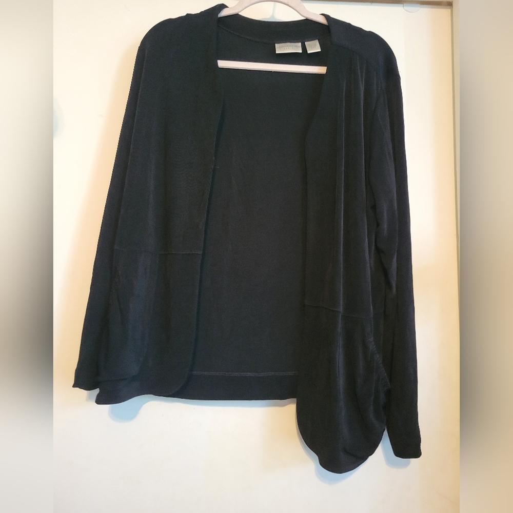 Black, slip on sweater.